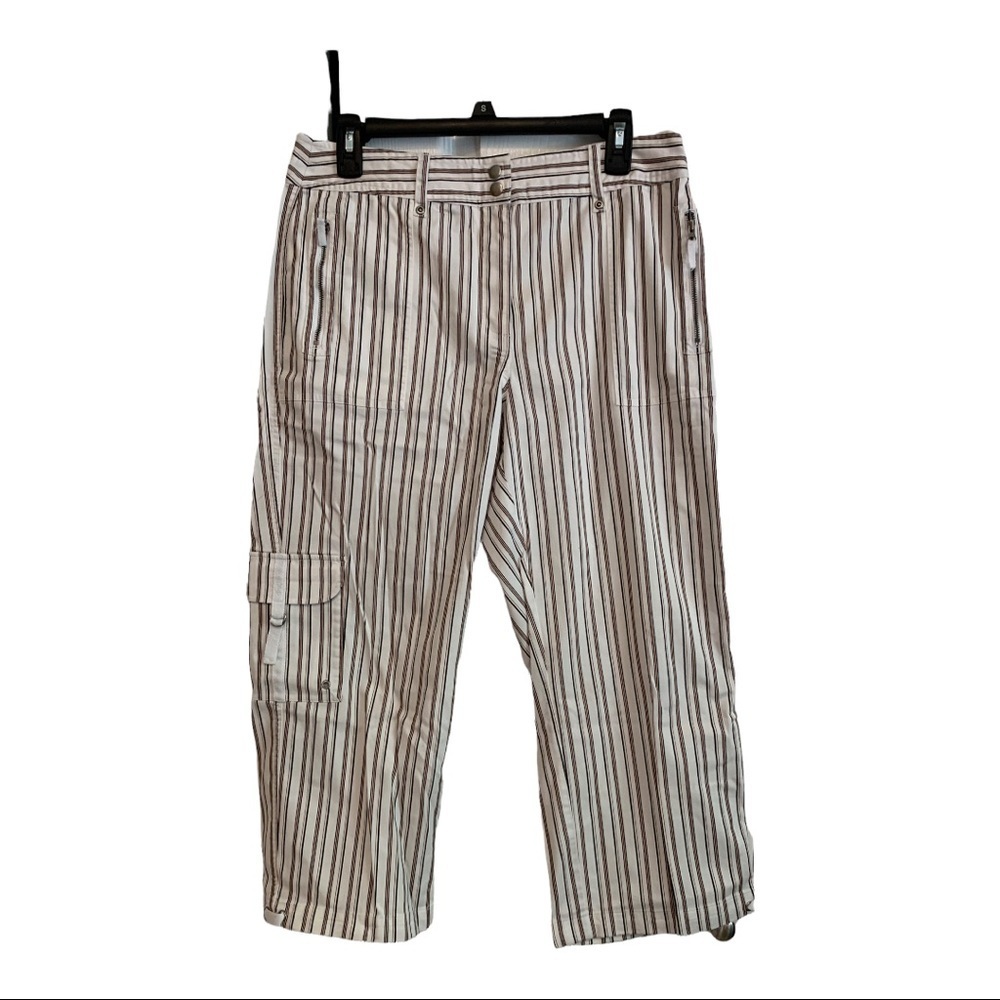 Chicos vertical stripe cropped pants